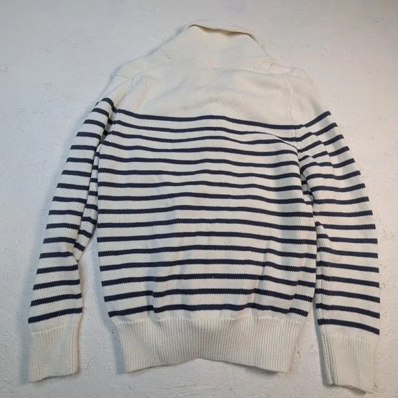 GAP Womens Shawl Collar Cardigan Sweater –‎ Cream Navy Stripe S - Picture 7 of 8
